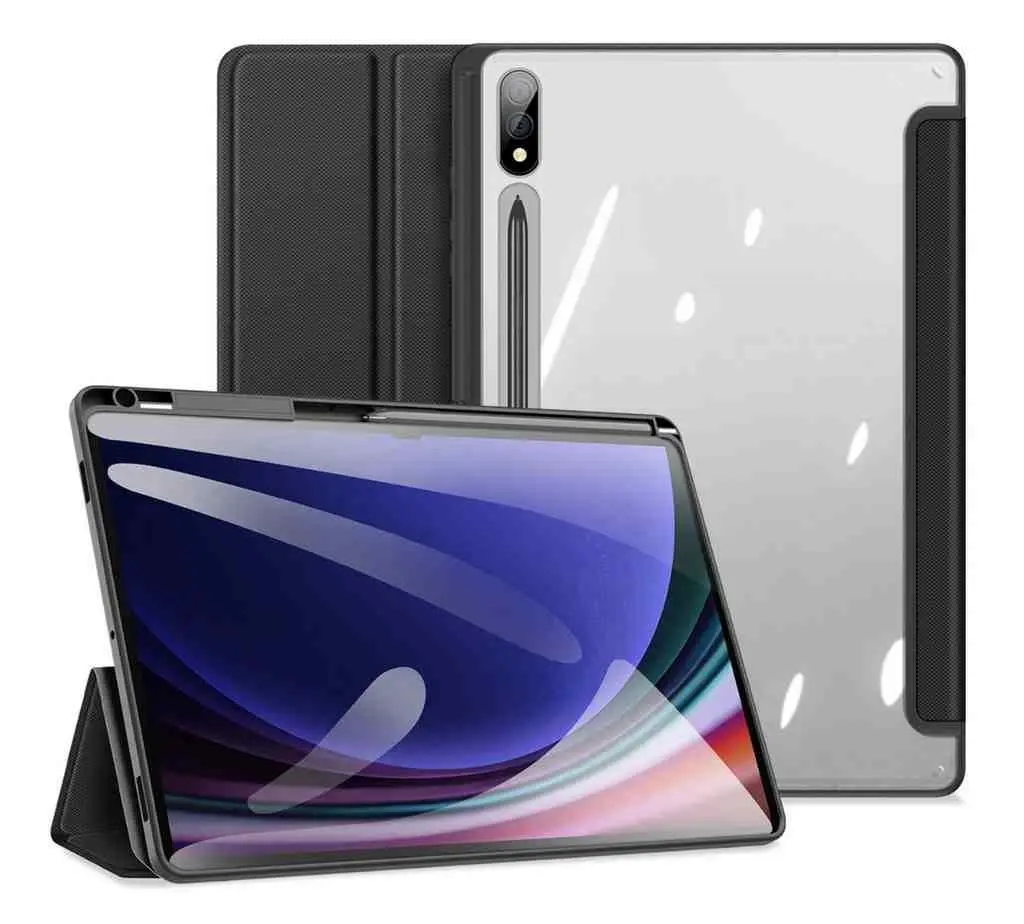 Чехол для планшета Dux Ducis Samsung Tab S10 Plus/S9 Plus/S9 FE Plus Toby, черный/прозрачный на tehnoparc.md Чехол для планшета Dux Ducis Samsung Tab S10 Plus/S9 Plus/S9 FE Plus Toby, черный/прозрачный