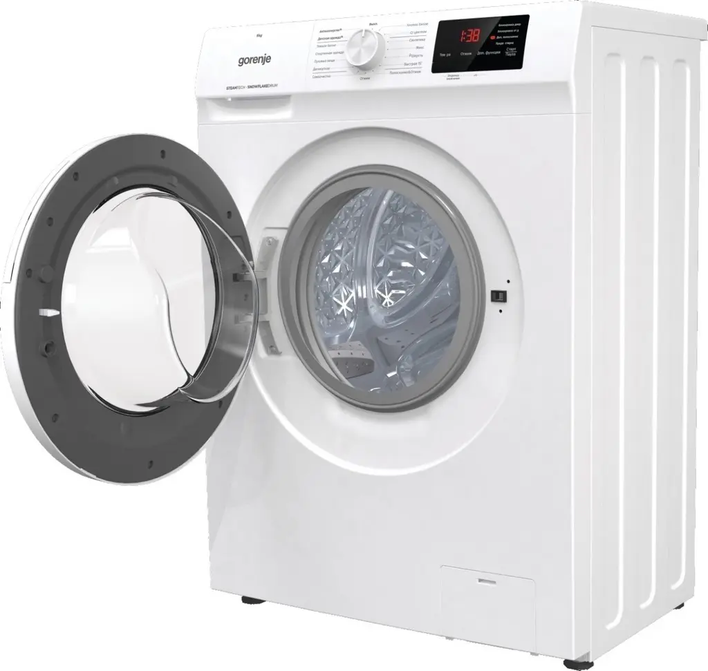Maşină de spălat rufe Gorenje WHE60SFS/UA, alb pe tehnoparc.md Maşină de spălat rufe Gorenje WHE60SFS/UA, alb