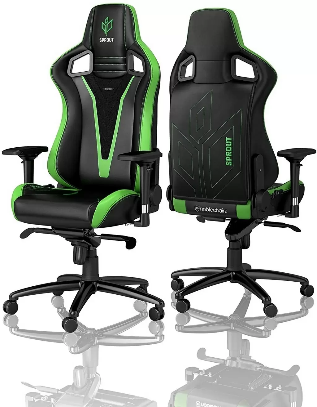 Компьютерное кресло Noblechairs NBL-PU-SPE-001, черный/зеленый
