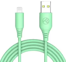 Cablu USB Tellur Silicone USB to Lightning 1m, verde
