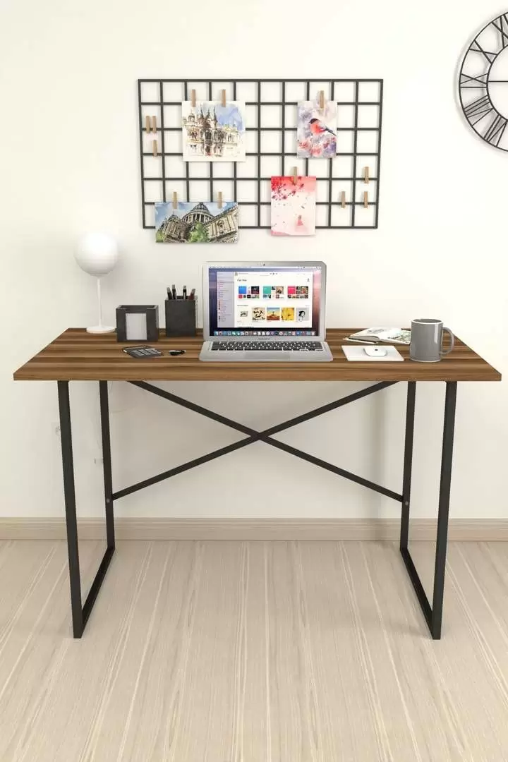 Masă de birou Fabulous 60x120cm, nuc/negru
