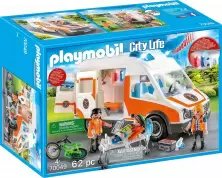 Set jucării Playmobil City Life Ambulance with Light and Sound Multi-Coloured