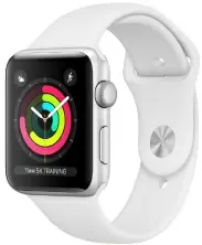 Умные часы Apple Watch Series 3 38mm, корпус из серебристого алюминия, спортивный ремешок белого цвета