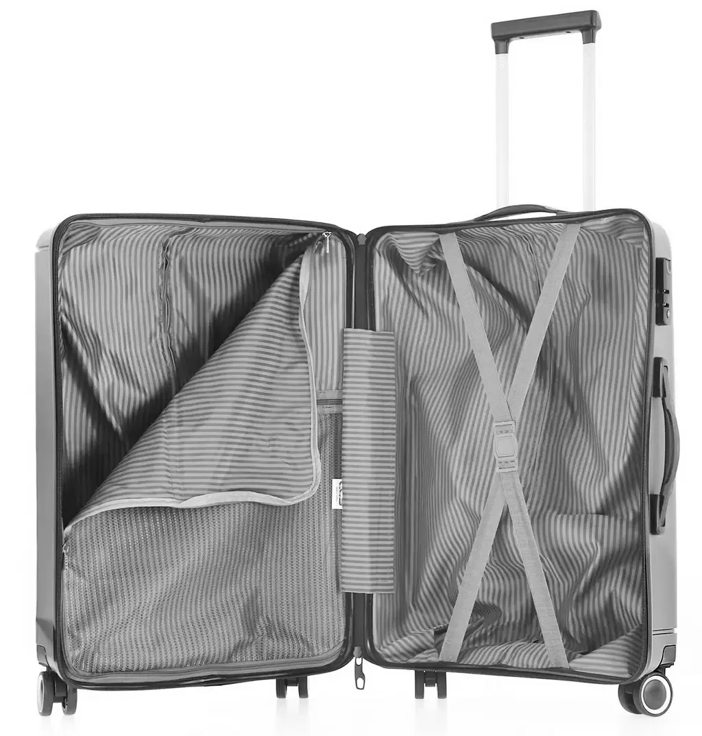 Комплект чемоданов CCS 5229 Set, серебристый