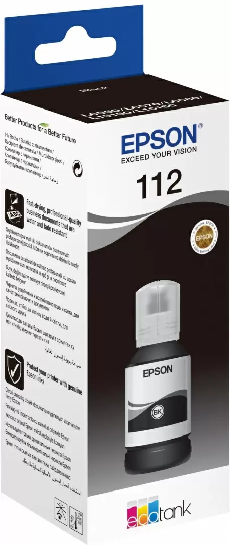 Recipient de cerneală Epson 112 EcoTank, black