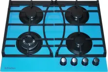 Plită incorporabilă cu gaz Backer HC-435W, turcoaz