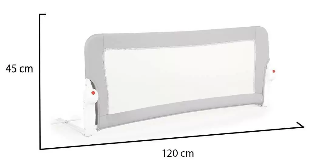 Barieră de siguranță pentru pătuț Moni Bed Rail 120cm, gri
