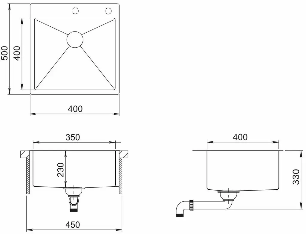 Кухонная мойка Sandonna HD4050, черный