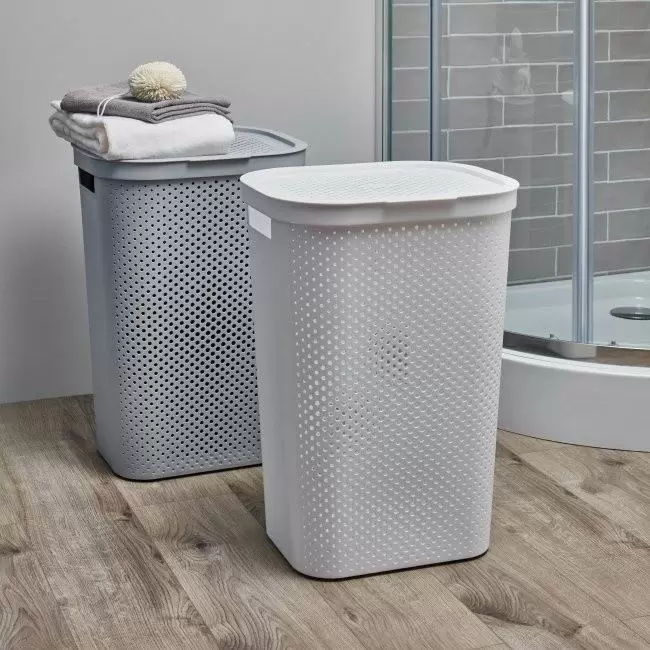 Coș pentru rufe Curver Infinity Recycled 60L, gri