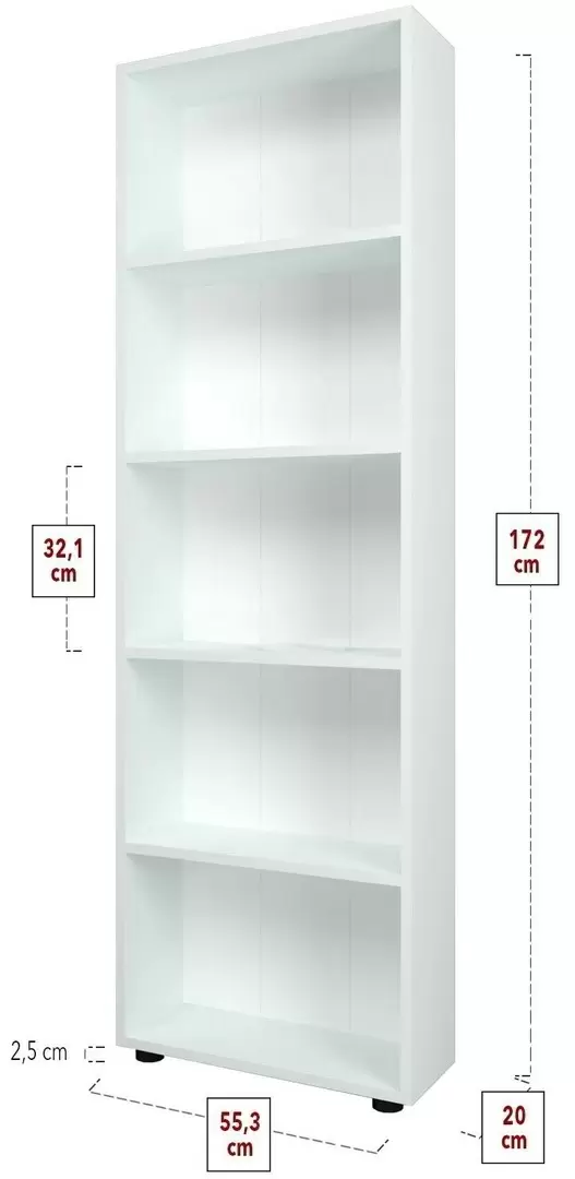 Etajeră Fabulous 5 Shelves, alb