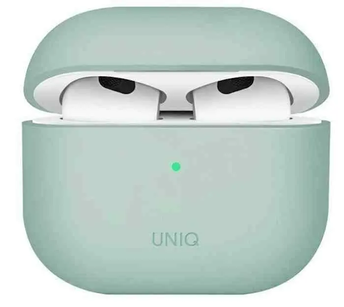 Чехол для наушников Uniq Lino Hybrid Mint for AirPods 3rd Gen, зеленый
