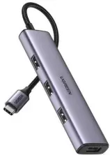 Multiplicator Ugreen 4in1 Type-C Hub, gri