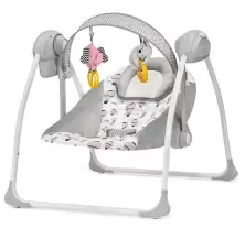 Детское кресло-качалка KinderKraft Flo, серый/розовый