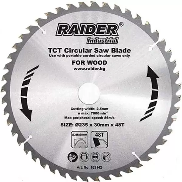 Disc de tăiere Raider 235x30mm, 48 dinti