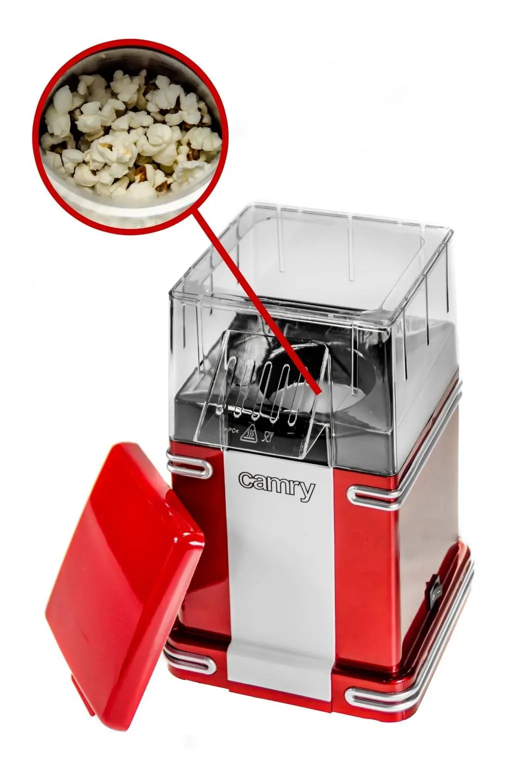 Aparat de popcorn Camry CR-4480, roșu