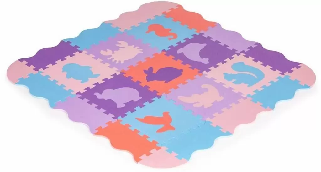 Covoraş-puzzle iPlay 3251, violet/albastru