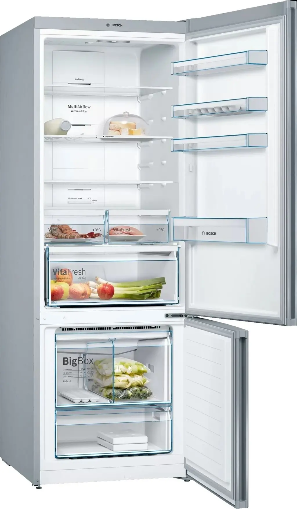 Холодильник Bosch KGN56VI30U, нержавеющая сталь