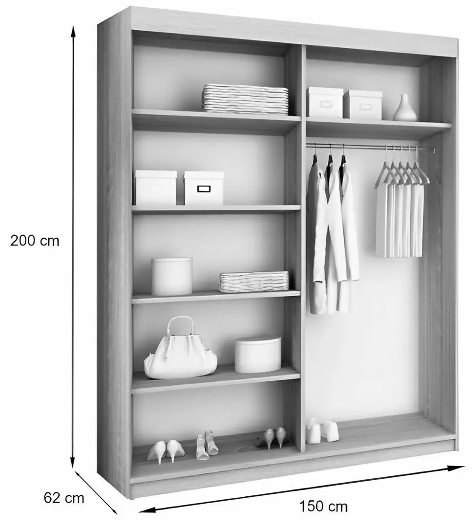 Dulap-cupe Prime Furniture Top 25 150, alb