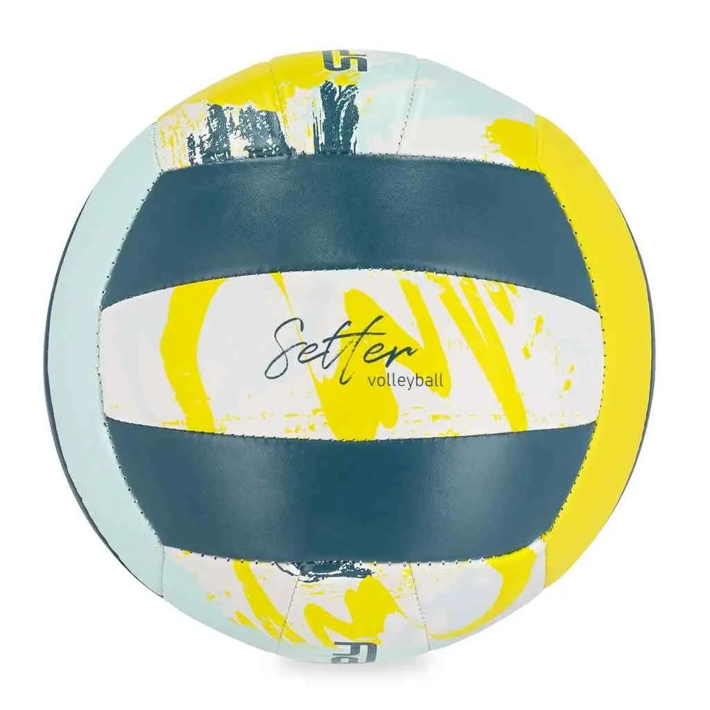 Minge de volei Spokey Setter, alb/galben/verde