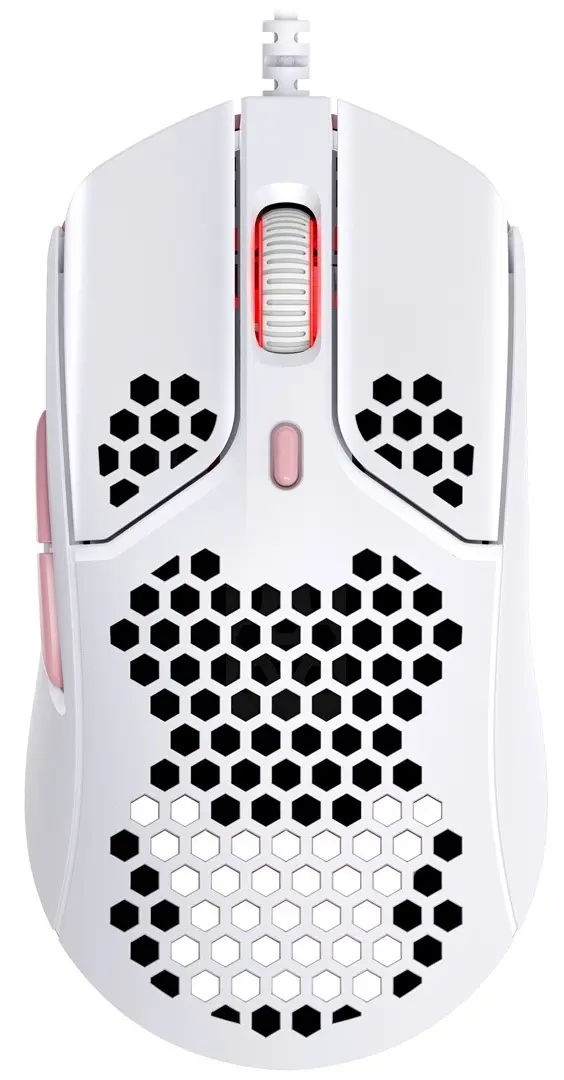 Mouse HyperX Pulsefire Haste, alb/roz