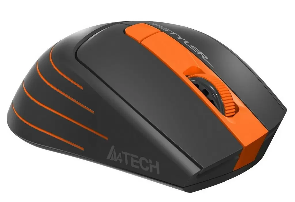 Mouse A4Tech Fstyler FG30, negru/portocaliu