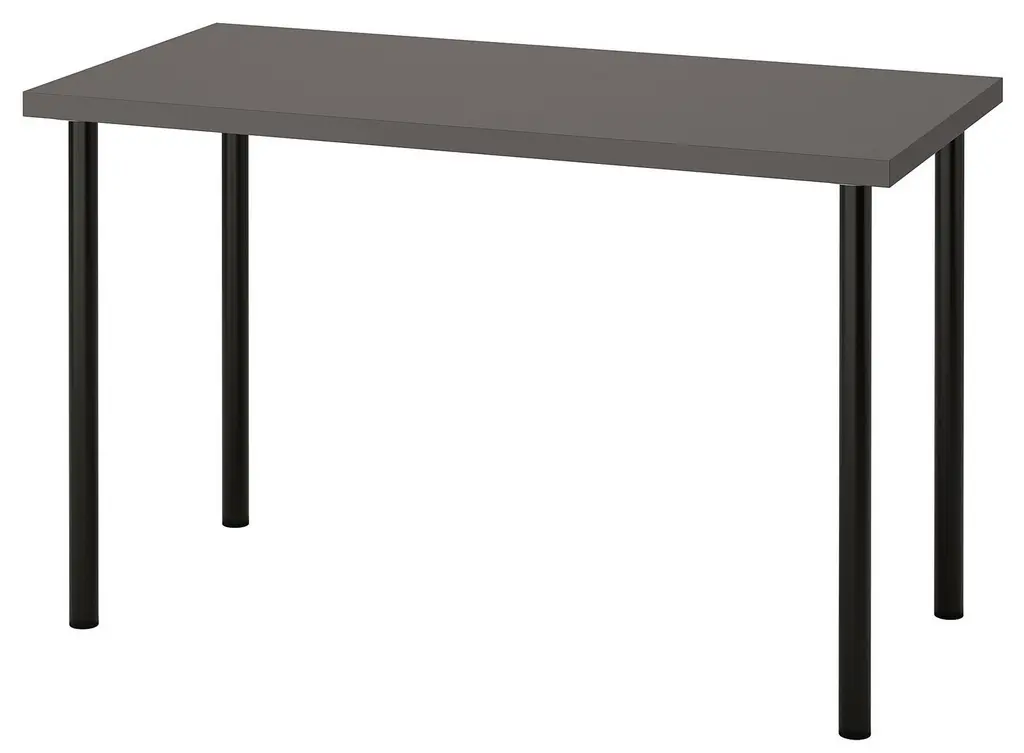 Masă de birou IKEA Lagkapten/Adils 120x60cm, gri închis/negru pe tehnoparc.md Masă de birou IKEA Lagkapten/Adils 120x60cm, gri închis/negru