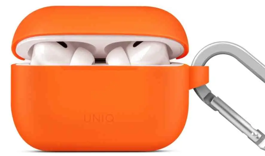 Чехол для наушников Uniq Silicon Hang for AirPods Pro 2nd Gen, оранжевый