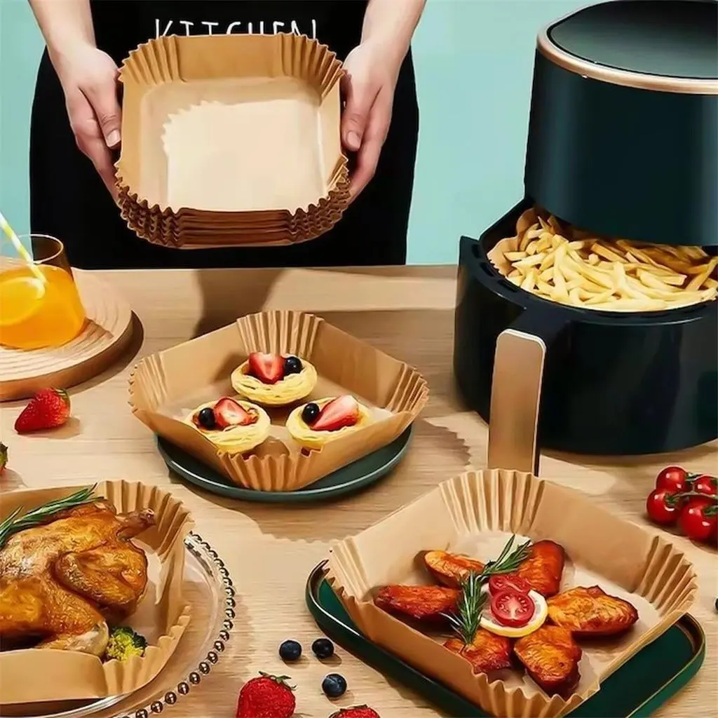 Hârtie de copt Papro Square Air Fryer Paper 20x20, 200 pcs