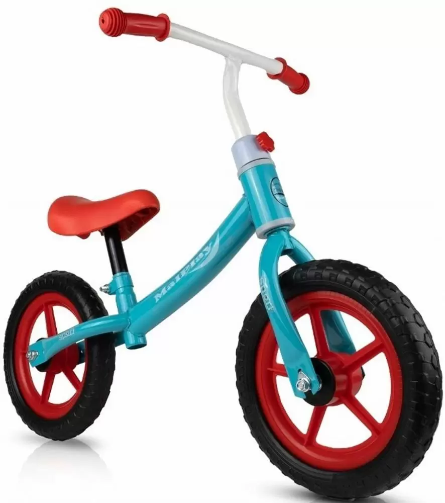 Bicicletă fără pedale Malplay Sport 109982, turcoaz/roșu