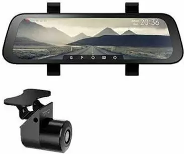 Видеорегистратор Xiaomi 70mai Rearview Dash Cam Wide + Full HD Reverse Video Camera (Midrive RC04), черный