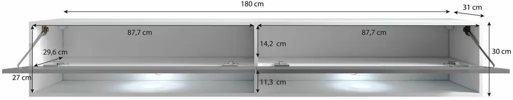 Тумба Bratex Lowboard A 180, черный графит