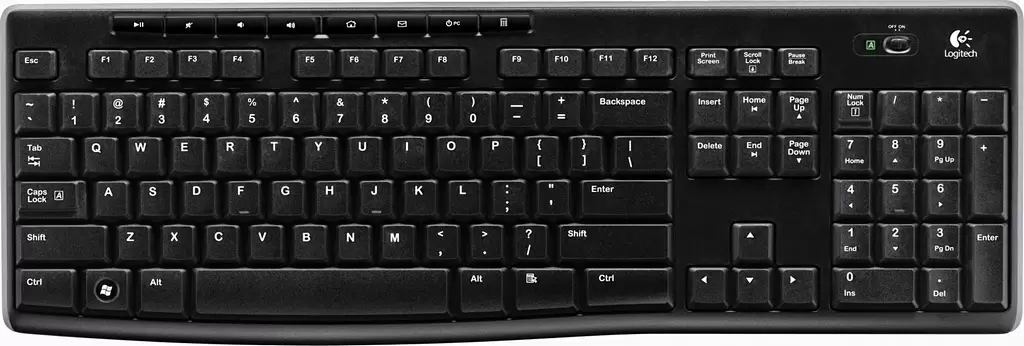 Клавиатура Logitech Wireless Keyboard K270, черный