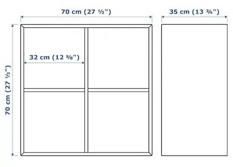 Стеллаж IKEA Eket 4 отделения 70x35x70см, темно-серый