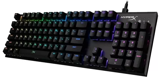 Tastatură HyperX Alloy FPS RGB Silver Switch, grafit