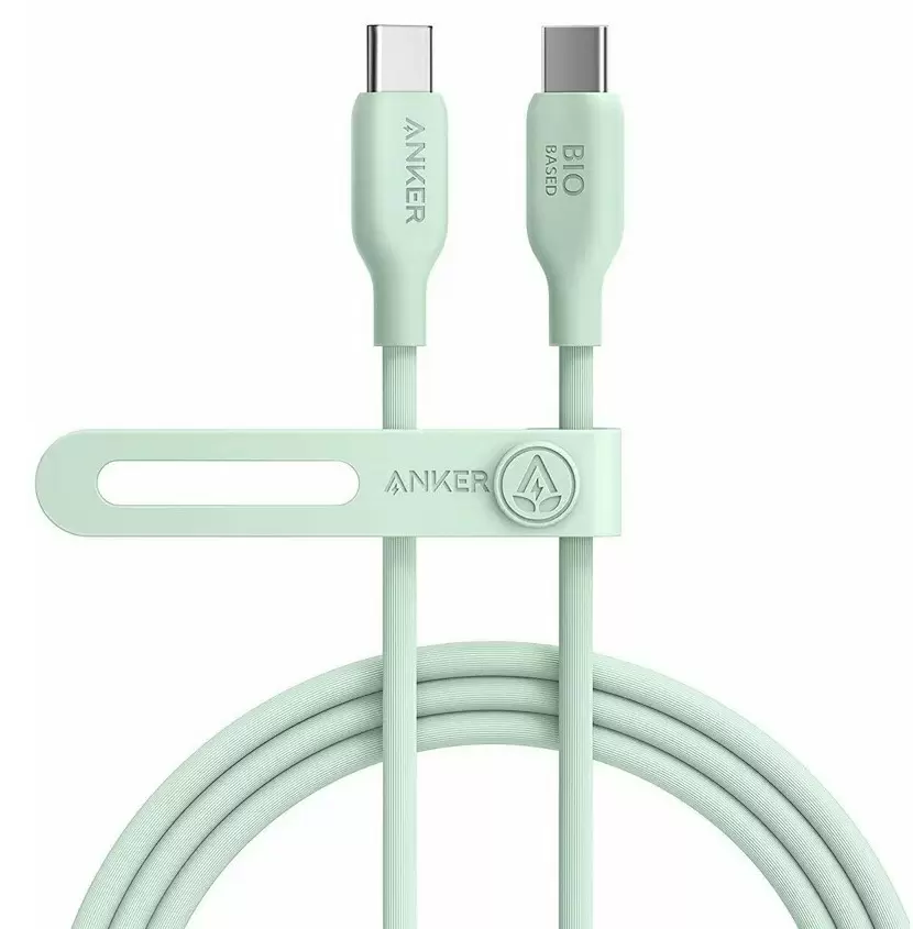 Cablu USB Anker A80E2G61 Type-C to Type-C 1.8m Bio-based, verde