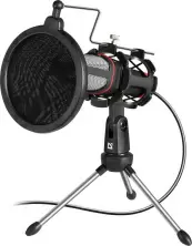 Microfon Defender Fort GMC 300, negru/roșu