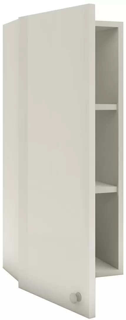Шкаф навесной Haaus Zaria 1U, белый/белый глянец