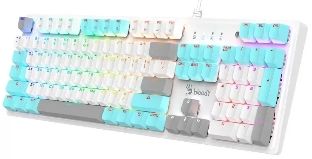 Tastatură Bloody S510R, alb