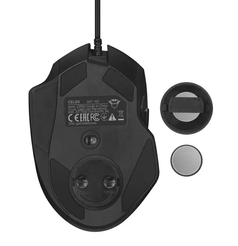 Mouse Trust Gaming GXT 165 Celox, negru