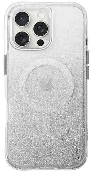 Чехол Uniq Case for iPhone 16 Pro Coehl with Magclick Charging Lumino Sparkling Silver, серебристый