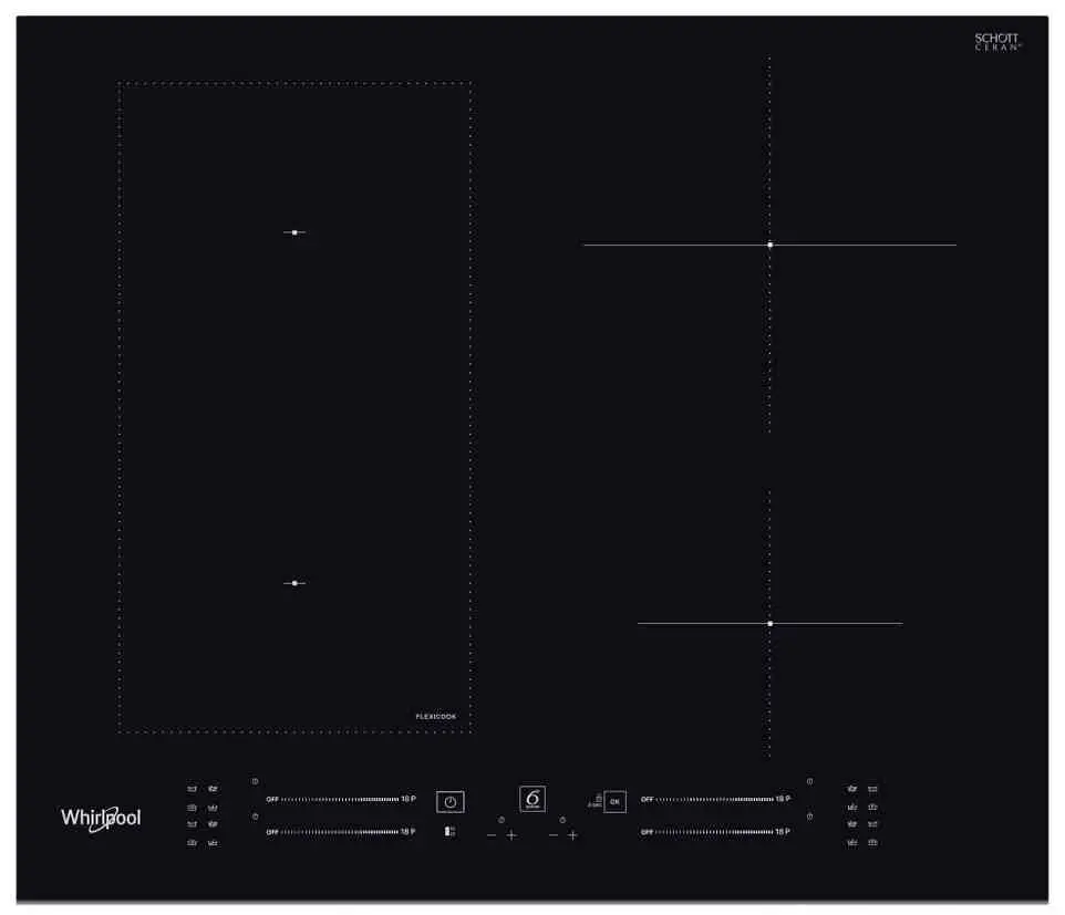 Plită incorporabilă cu inducție Whirlpool WL S6960 BF, negru