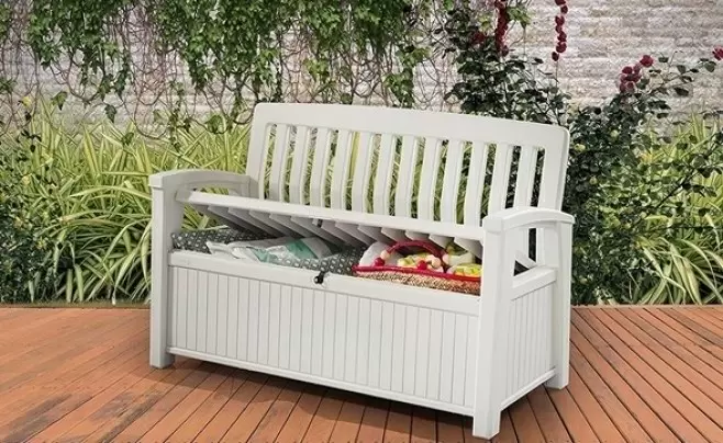 Садовая скамейка Keter Patio Bench, белый