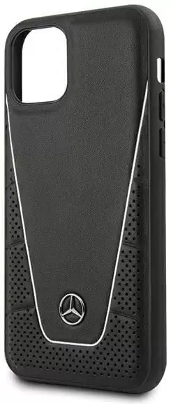 Husă de protecție CG Mobile Mercedes Quilted Smooth for iPhone 11 Pro, negru
