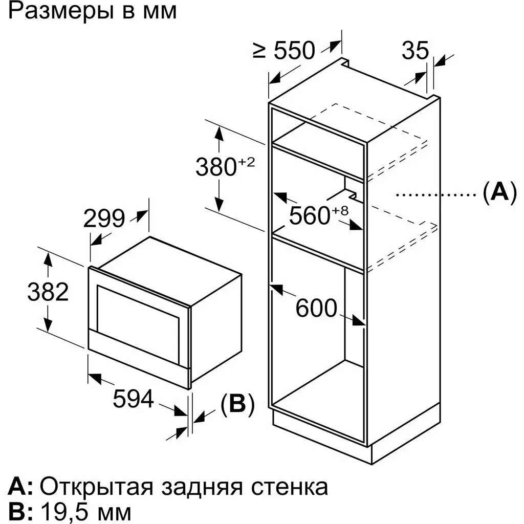 Встраиваемая микроволновая печь Bosch BFL7221W1, белый на tehnoparc.md Встраиваемая микроволновая печь Bosch BFL7221W1, белый