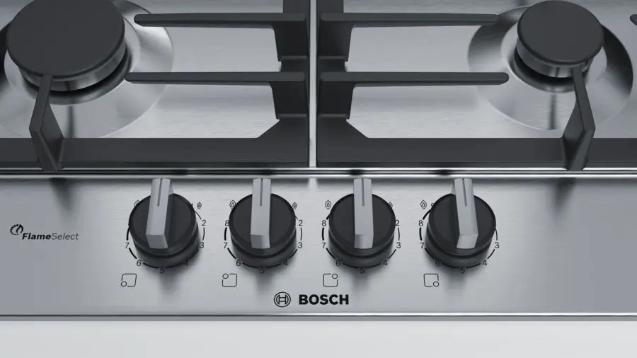 Газовая панель Bosch PCH6A5B90R, нержавеющая сталь