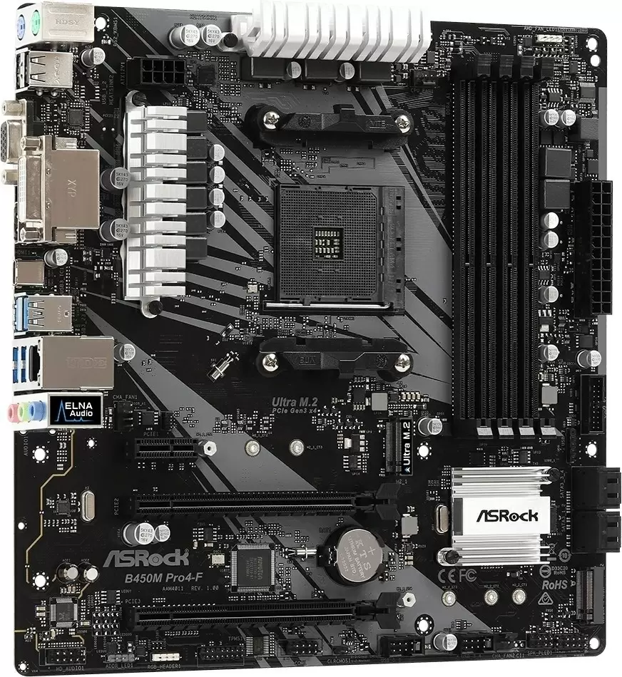 Placă de bază ASrock B450M Pro4-F R2.0