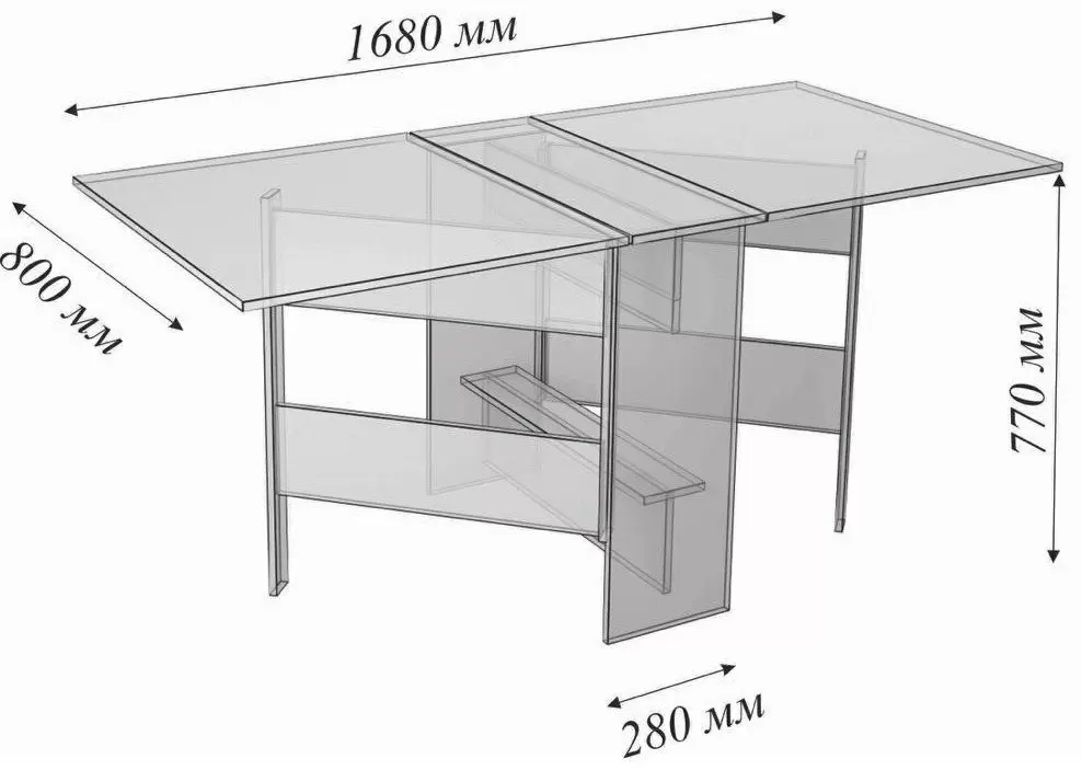 Стол Ideal Mobila 80x168см, венге