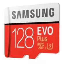 Карта памяти Samsung MicroSD EVO Plus Class 10 UHS-I U3 + SD adapter, 128ГБ