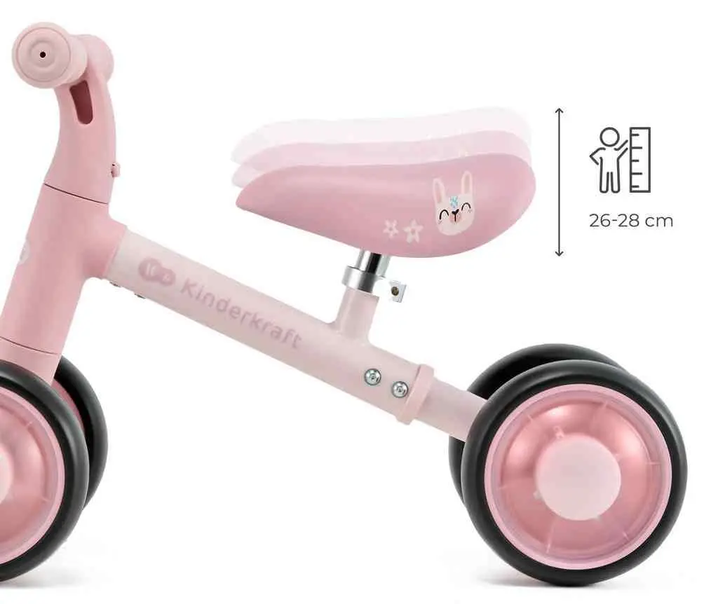 Bicicletă fără pedale KinderKraft Cutie, roz