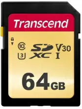 Карта памяти Transcend SDXC 500S, 64ГБ